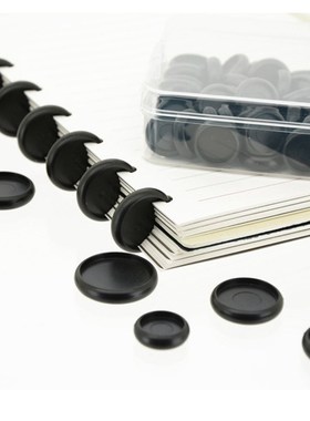 50 Pcs Black Disc Binder for Discbound Notebooks/Planner 18m