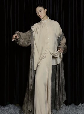 WYZ盖盖街舞现代舞抒z情舞蹈服衬衫阔腿裤表演服