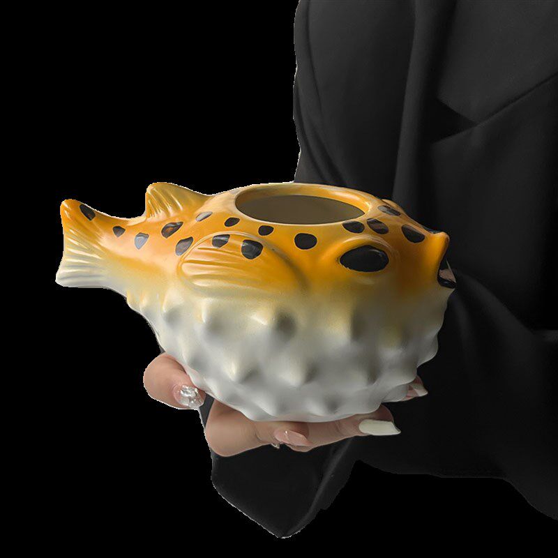 创意夏威夷提基陶瓷杯 个性酒吧动物鸡尾酒杯tiki杯子 可爱河豚