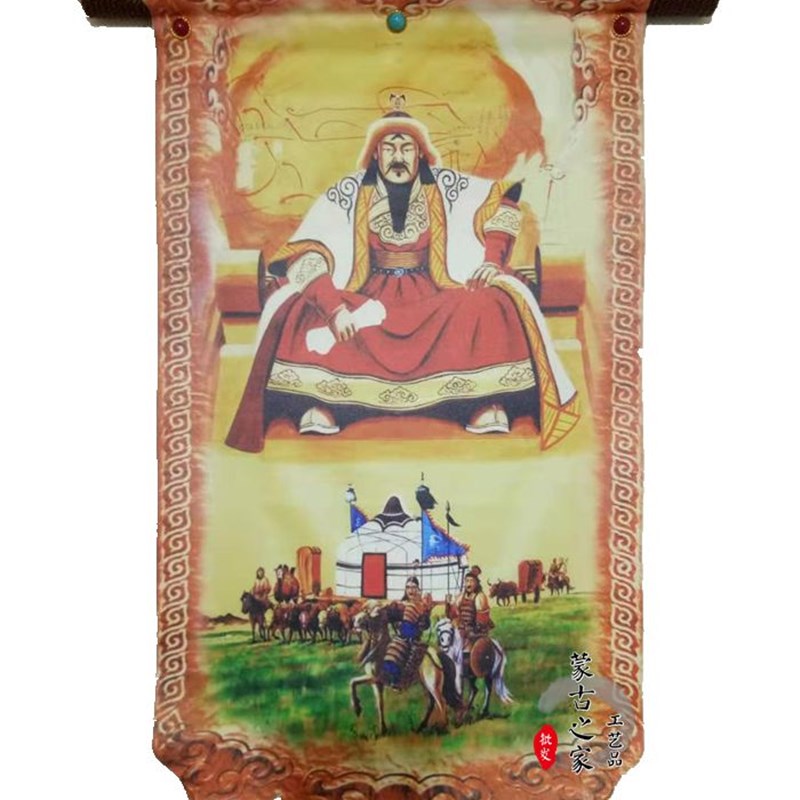 皮画彩色挂画装饰画内蒙古工艺品工艺画蒙古包饭店装修用礼品墙饰图片