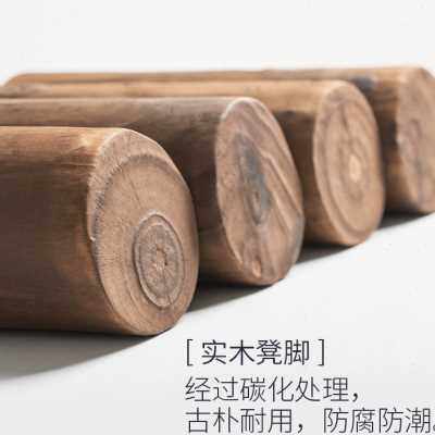 促销简域沙发凳实木换鞋凳布艺墩子客厅脚凳小矮T凳穿鞋凳简约现