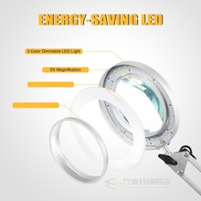 速发EOOKU 8W Table Lamp USB LED Light 5X Magnifying Glass De