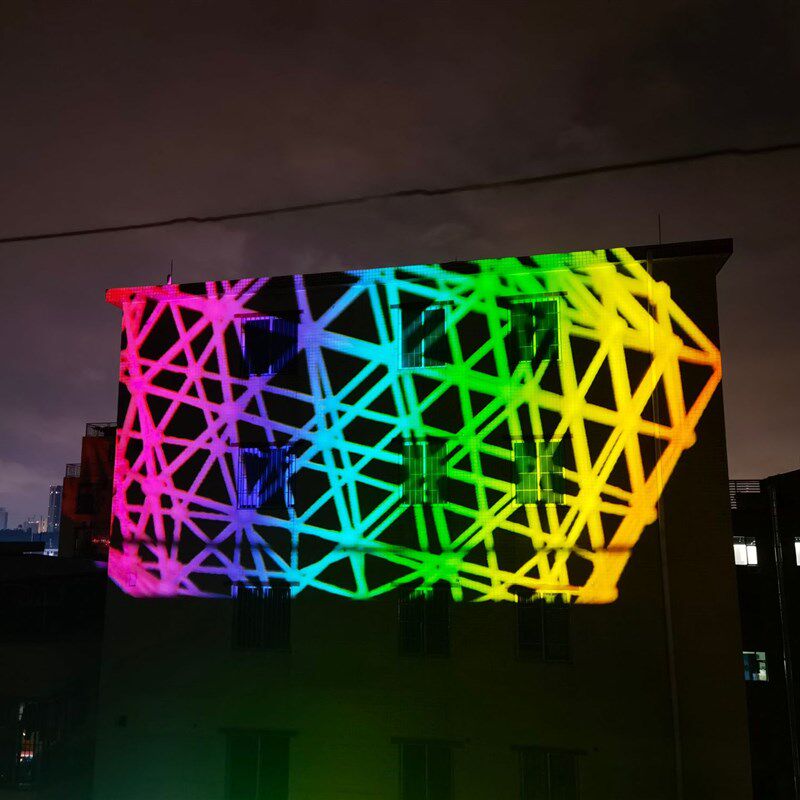 羿彩户外600瓦巨幅广告投影灯远程logo投o影灯大楼外墙广告投放