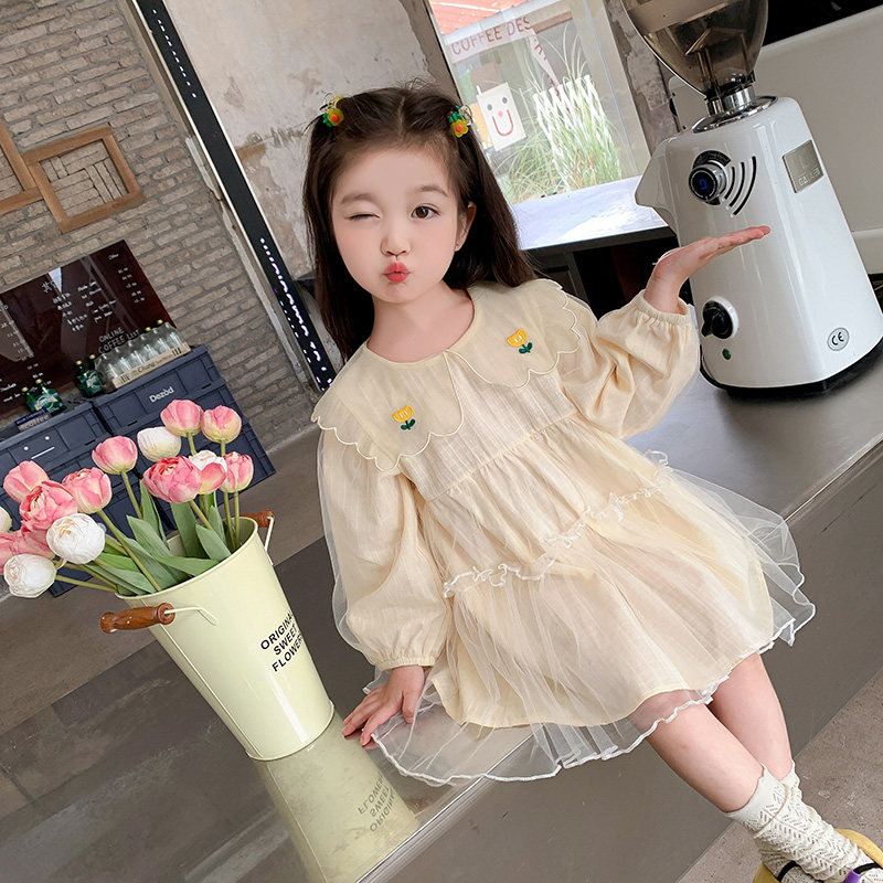热销女童连衣裙春秋款2023新款儿童装秋季小童女宝宝洋气秋装公主
