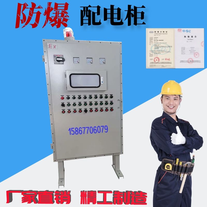 定制防爆配电箱防爆配电柜正压柜不锈钢触摸屏防爆箱变频器控制。