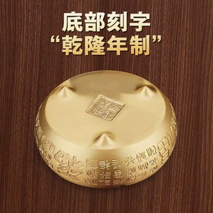 家用客厅办公室网红创意复古个性 大号黄铜烟灰f缸摆件中式 潮流烟
