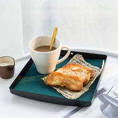 托盘长方形首饰品客厅家用铁艺水杯茶盘托轻 a放茶杯子 清仓