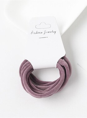 小众高货6 PCS Solid Color Basic Elastic Hair Bands For Girls