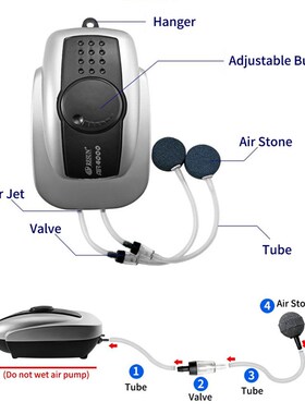 2W 3W 8W Aquarium Air Pump Fish Tank Mini Silent Compressor