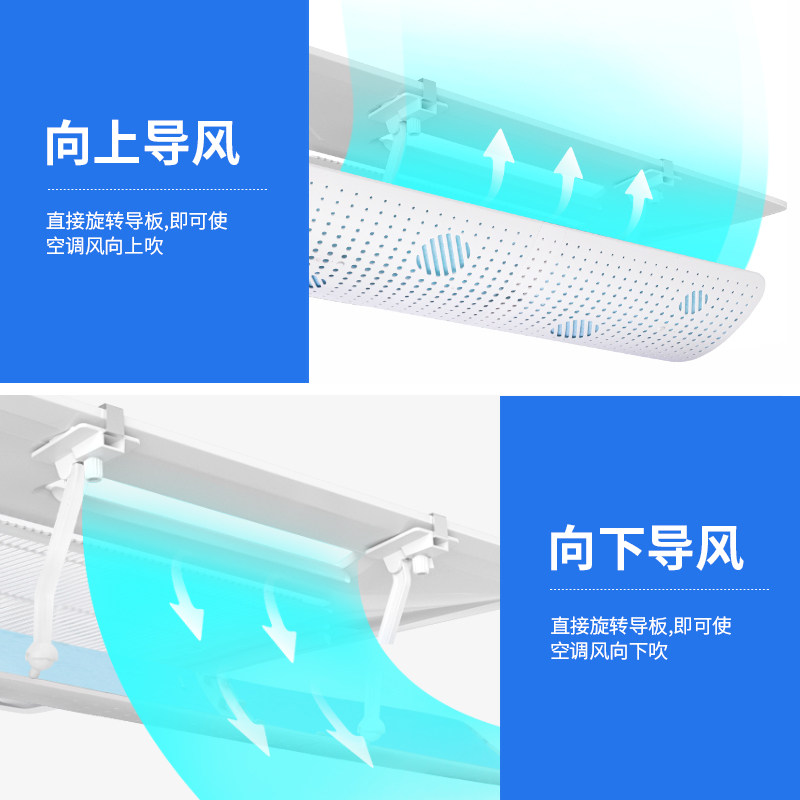 中央空调挡风板吸顶机挡板冷气出风口遮风导风板天花板嵌入型空调