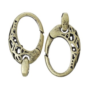 Copper Bron Vintage Oval Antique Clasps DoreenBeads Lobster