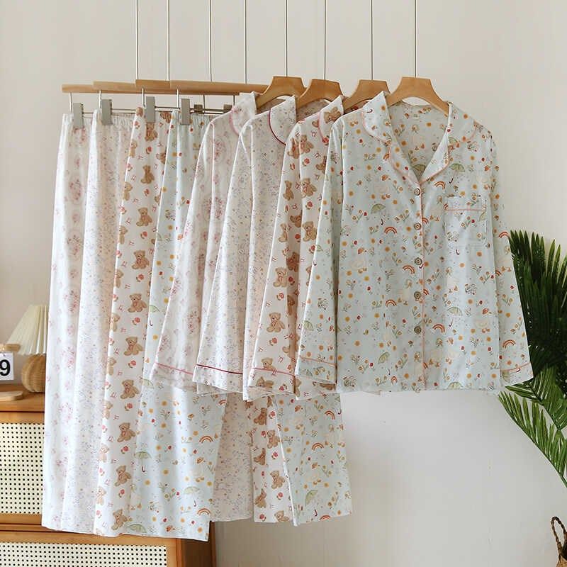 春秋季睡衣女卡通甜美长袖开衫宽松家居服套装全棉柔软磨毛冬,女士内衣/男士内衣/家居服,睡衣/家居服套装,淘宝优惠券,粉丝福利购,淘宝优惠卷