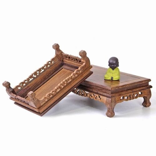 实木摆件底座托架长方形紫砂壶花盆景奇玉石头佛像鸡翅木木质木托