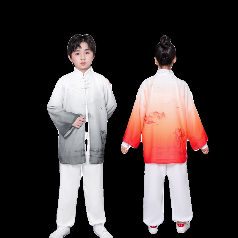 武术练功服八段锦少儿太极拳表演幼儿中小学生功夫扇演出服装国风