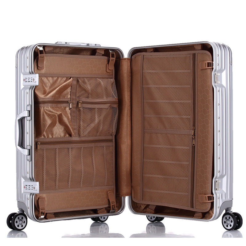 时尚款拉链式女行李箱铝框万向轮拉杆箱男经典款旅行箱密码登机箱,箱包皮具/热销女包/男包,旅行箱,淘宝优惠券,粉丝福利购,淘宝优惠卷