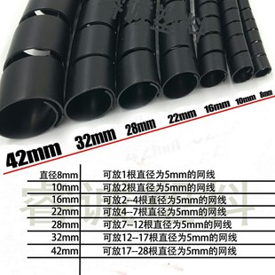 环保电脑包线管 开口式电线理线管 收纳管 束线管 送理线器