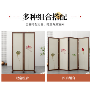 实木进门遮挡入户正对门沙发边上玄关客厅卧室酒店 屏风隔断新中式