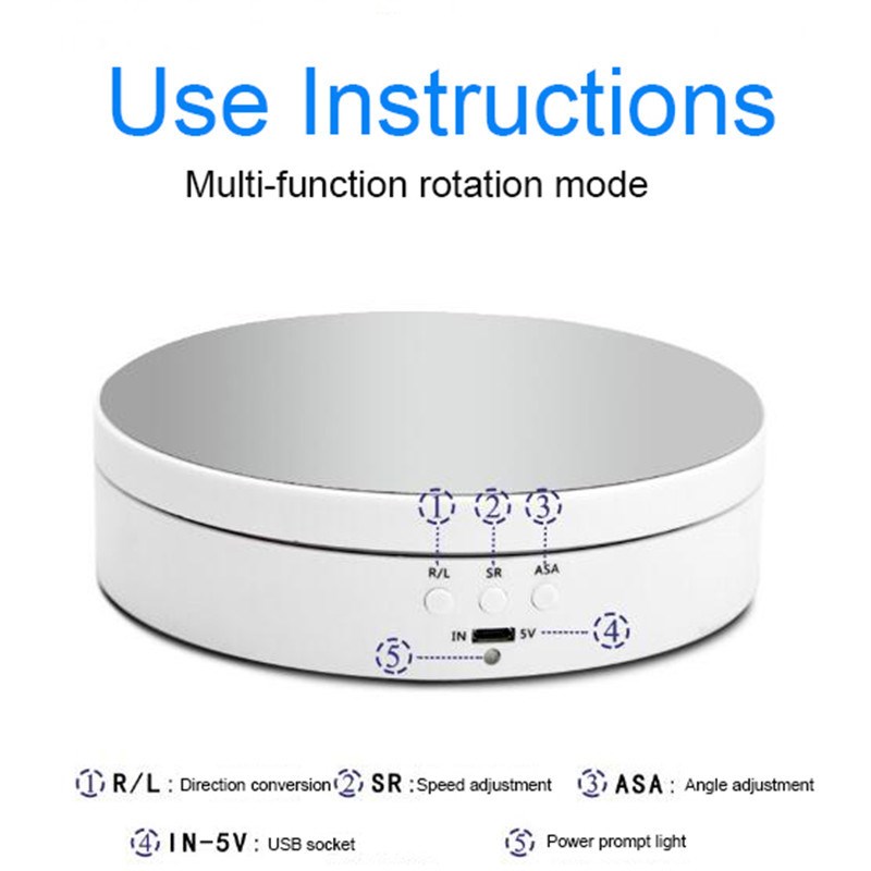 4kg 3 Speeds Electric Rotating Display Stand Turntable Jewel