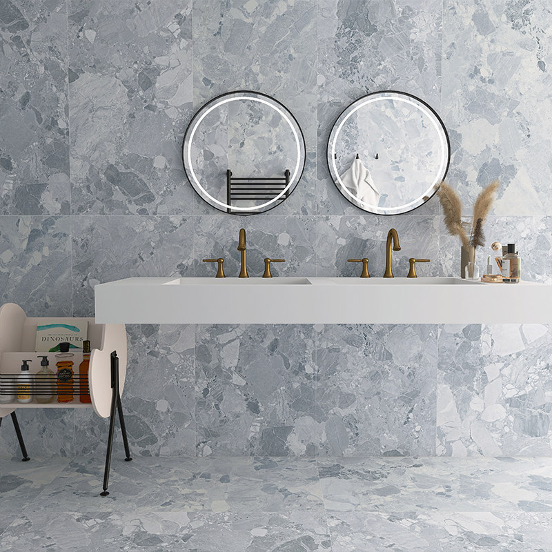 粉色大颗粒水磨石600x1200化妆室瓷砖 浴室阳台厨房壁砖工装地砖,家装主材,水磨石砖,淘宝优惠券,粉丝福利购,淘宝优惠卷