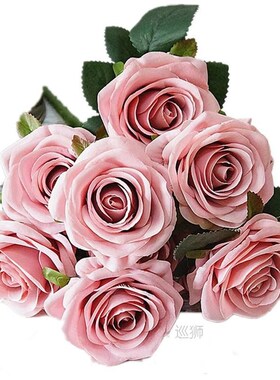 10 Heads big Artificial rose flower bouquet flores artificia