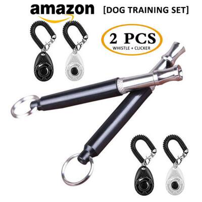 速发1 Set Pet Training Dog Clicker Dog Trainer Pet Whistle T