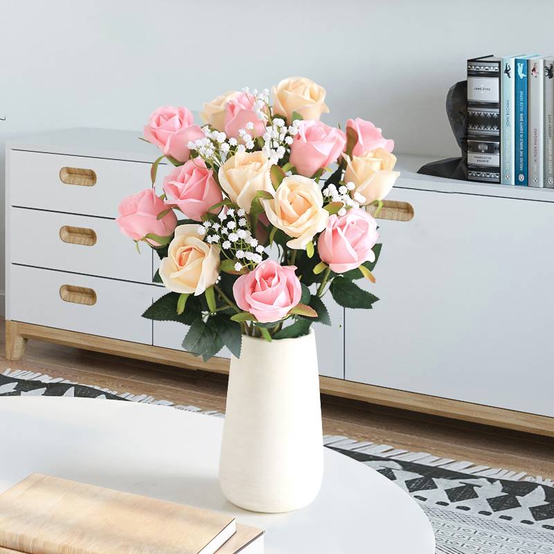 速发Simulated rose living room decoration bouquet flower arr