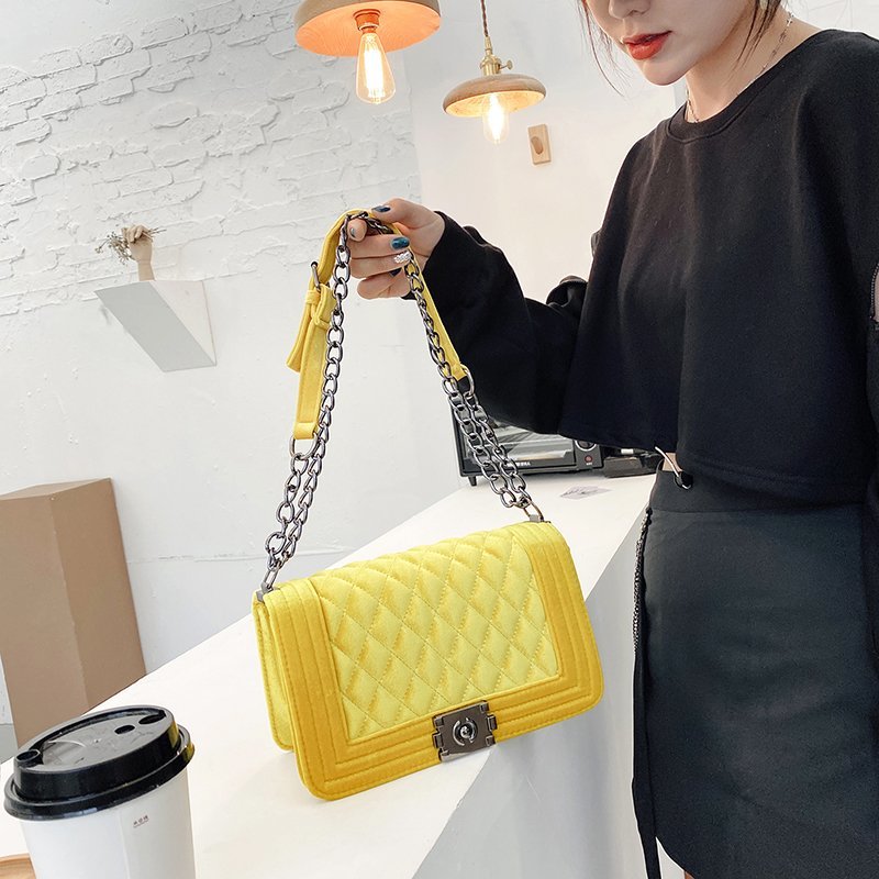 推荐Luxury Brand Chain Shoulder Bag for Women Fashion Shiny