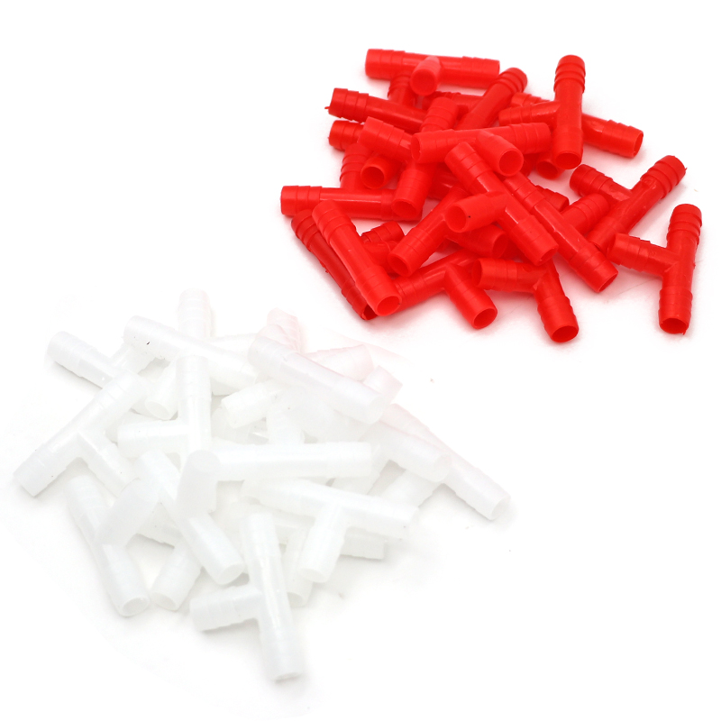 速发20Pcs Plastic Tee Tube Connector Diameter 8mm Rabbit Chi