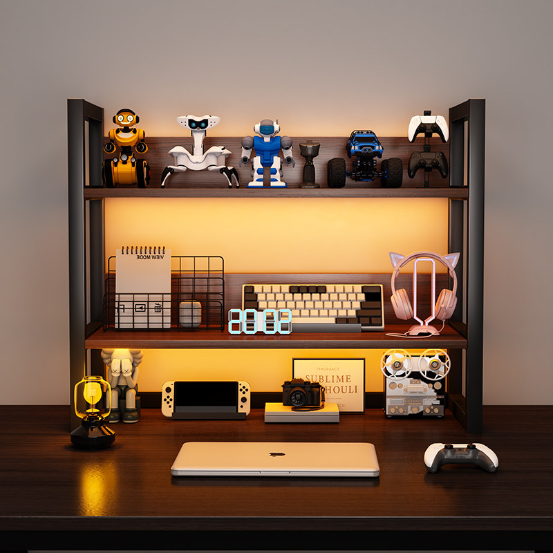 桌面多层简约书架多功能学生书桌上收纳置物架铁艺洞洞板可放桌面,收纳整理,书桌收纳置物架,淘宝优惠券,粉丝福利购,淘宝优惠卷