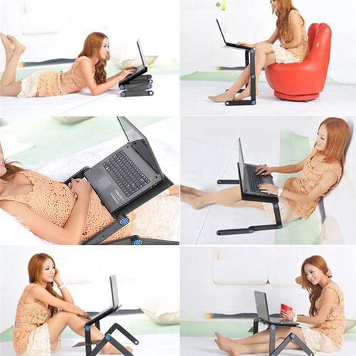 Aluminum Alloy Folding Table Laptop Desk Portable Adjustable