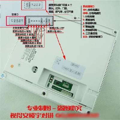 速发980系列室内黑白可视对讲分机门铃SD980R3BS/980RY65BS