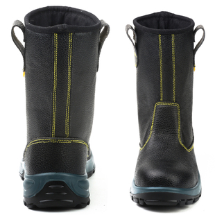 保暖防砸防刺穿防烫高筒高帮防滑油田电焊工地鞋 劳保靴子男士 冬季