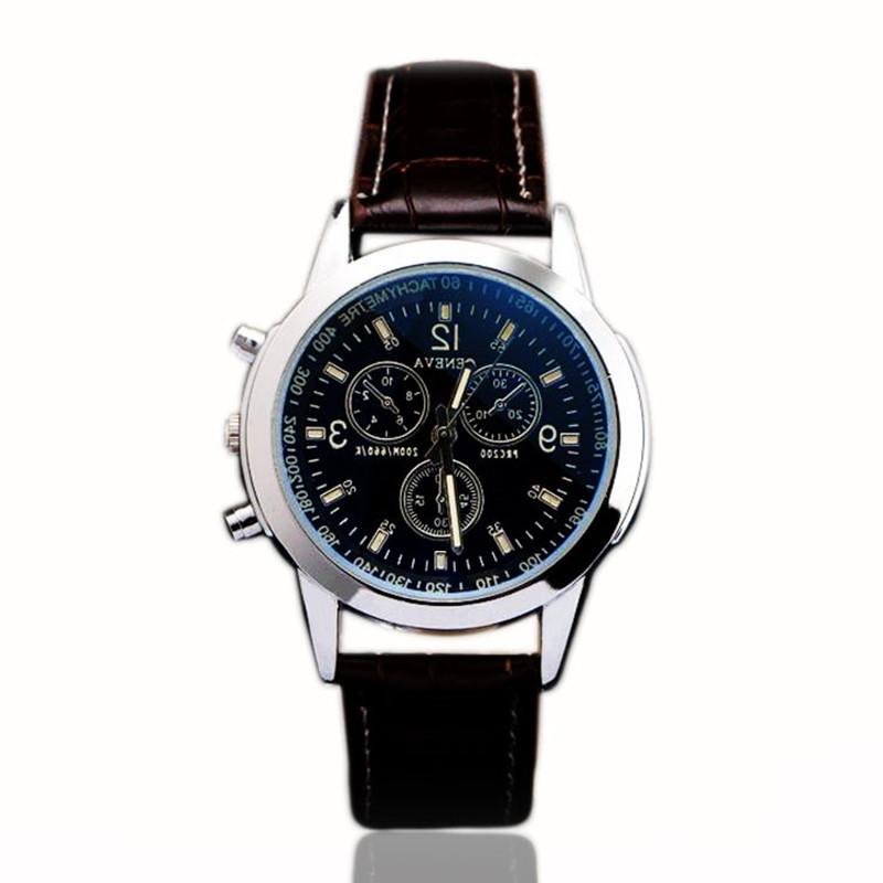 新品Men's Watches Blue Brilliant Colored Glass Watches Men's