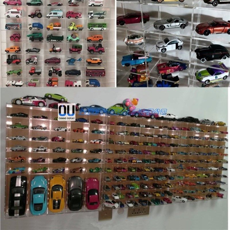 1:32车模型展示架亚克力透明儿童玩具车陈列架小汽车收纳柜储藏柜