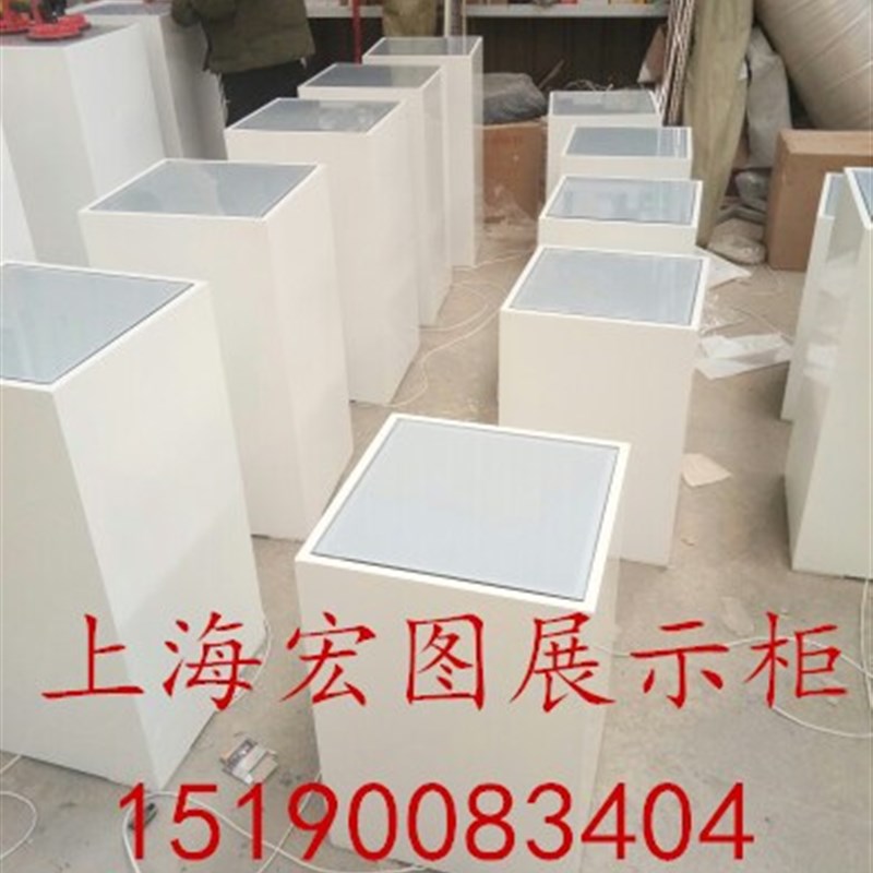 方形烤漆发光展示台地台橱窗展示B台模特底座模型道具灯箱家电展