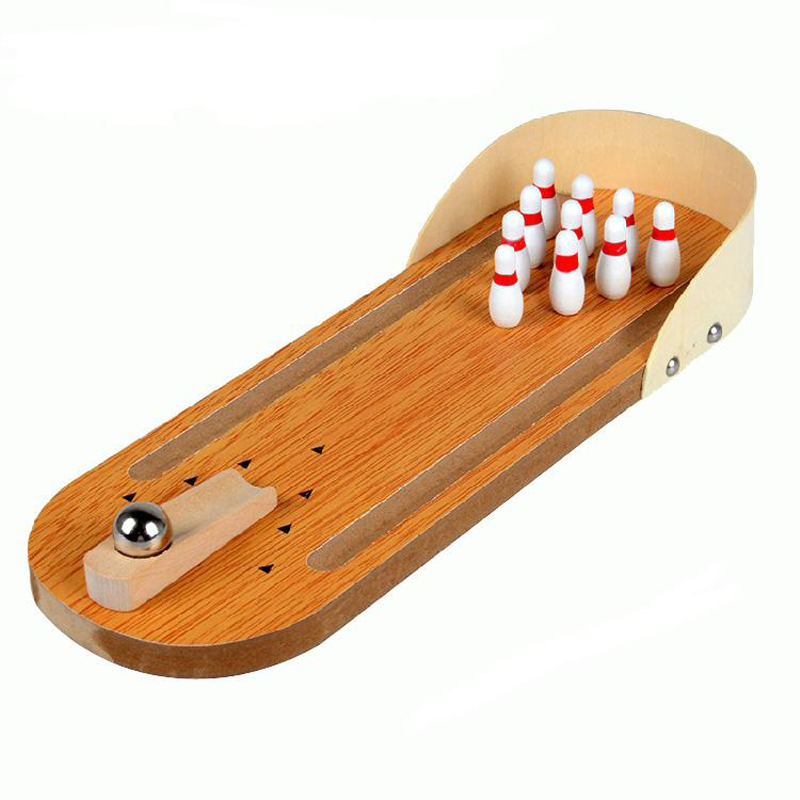 极速Mini Desktop Tabletop Bowling Game Alley Metal Pin Ball-封面