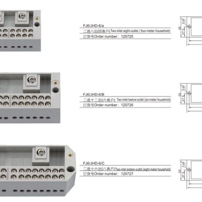 推荐海燕 FJ6/JHD-6 二进八出 十二出 十六出接线端子盒电线分线