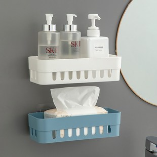 洗澡间置物架墙上卫壁挂式浴室厕所卫生间置物架壁挂放免打孔新款