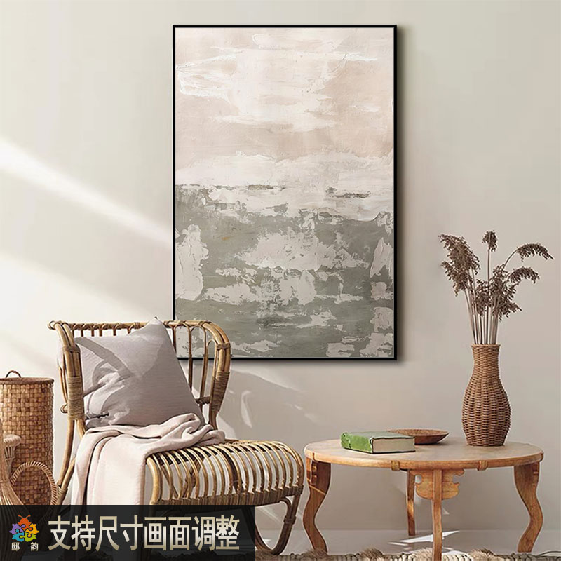 宅寂侘寂的装饰画玄关墙面挂画寂侘风无框画民宿酒店房间壁画定制图片