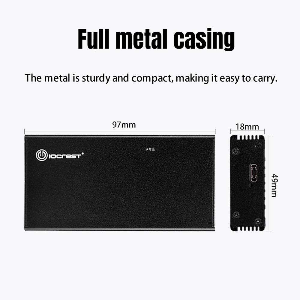 极速M2 SSD Case NVME SSD Enclosure M.2 to USB 3.1 Type C Ext