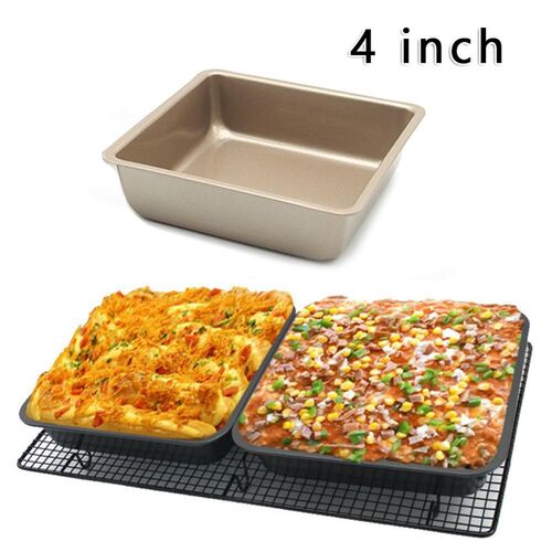 1/3Pcs Square Shape Cake Tins Mold Non  Baking Bake Trays Pa