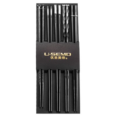 5Pairs/Set Japanese Non-Slip Chopsticks Korean Home Hotel Re