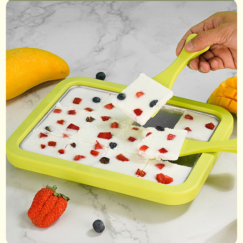 炒冰机家用抄酸奶机小型可爱厚切手动G炒冰沙盘儿童炒雪糕机免插