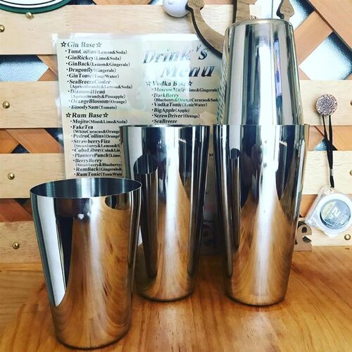 Boston Shaker Professional Stainless Steel Bartender Wine Cu