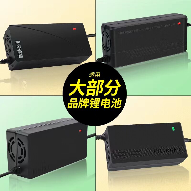 比德文适用电动车充电器电瓶车48V12A60V20A72V30a通用国标小公插