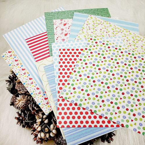 Panalisacraft 12 sheet 6''X6''  christmas patterned paper p