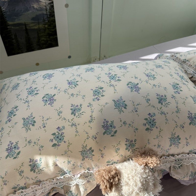 法式复古小碎花纯棉花边床裙款夏凉被四件套薄被空调被全棉少女心,床上用品,化纤被,淘宝优惠券,粉丝福利购,淘宝优惠卷