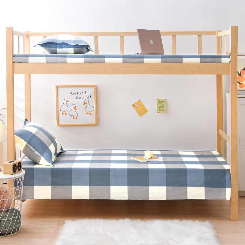 宿舍纯棉床单单件09米单人床被单学生寝室上下铺12m15全棉垫单