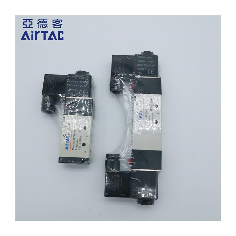 亚德客电磁阀4V210-08 4V110-06A B二位五通控制阀气缸控制气控阀