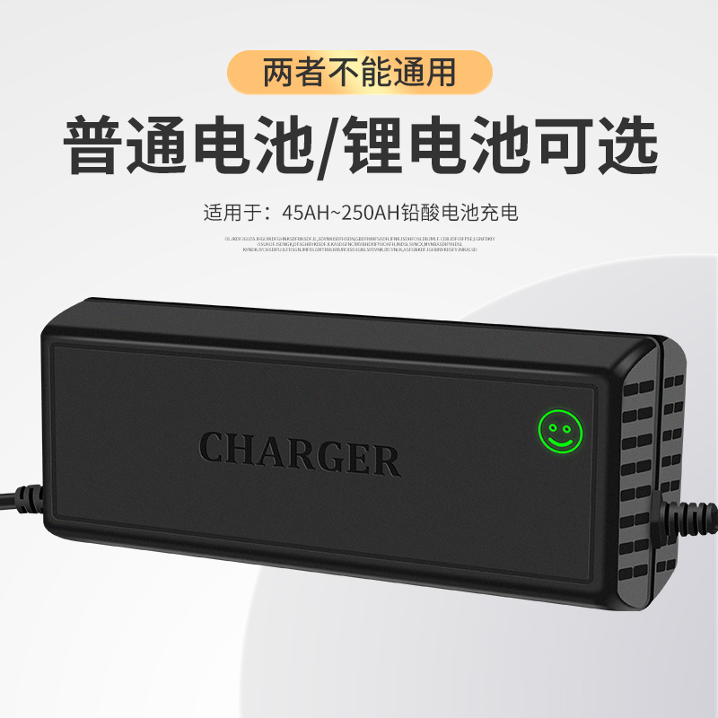 叉车充电器12V24V15A20A智能电动铅酸电池电瓶蓄电池洗地机锂电池